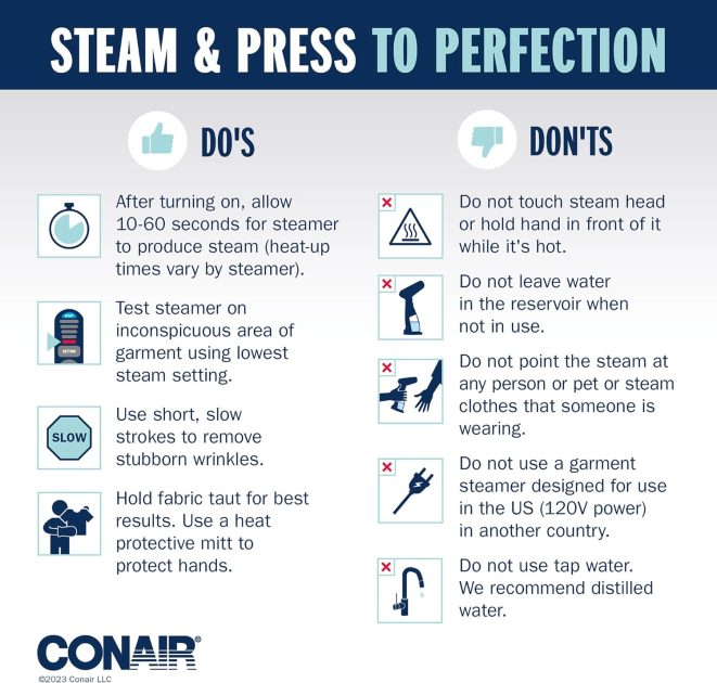 Conair Handheld Garment Steamer for Clothes, Turbo ExtremeSteam 1875W, Portable Handheld Design, Strong Penetrating Steam, White / Champagne