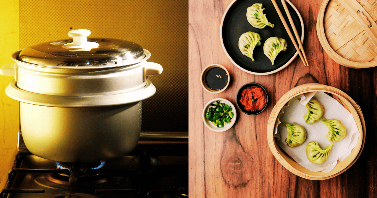 steamer on cooktop